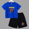 thumbnail image 3 of Conjunto de 2 piezas de camiseta y pantalones cortos deportivos para niños de Marvel Spider-Man, conjunto de verano para bebés de 3 a 12 años, ropa de marca de dibujos animados para niños, 3 of 5