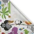 thumbnail image 3 of Ambesonne Cartoon Kitchen Curtains, Various Animals, 55"x39", Multicolor, 3 of 3