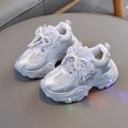 thumbnail image 2 of Gubotare Toddler Boy Shoes Wide Boys and Girls Light Up Shoes Led Flashing Sneakers with Breathable Mesh Upper Lightweight Non-Slip Sports Shoes for Kids Walking Size 8.5 (Silver,8.5 Toddler), 2 of 6