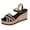 Black, variant on Wedge Sandals for Women, Women's Platform Wedge Heels, High Heel Summer Wedges for Women with Breathable Knitted Textile Upper Open Toe Ankle Strap
