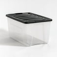 thumbnail image 3 of IRIS USA 72 Quart Stackable Plastic Storage Bins with Lids and Latching Buckles, 2 Pack - Clear/Black, Containers with Lids and Latches, 3 of 3