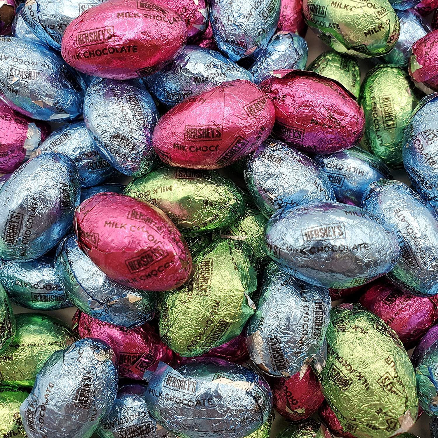 Hershey's Easter Solid Milk Chocolate Eggs, Pastel colors, 2.25 Pound