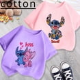 thumbnail image 2 of Camiseta de algodón con estampado de dibujos animados para niños y niñas de 1 a 9 años, ropa de verano para niños, camisetas de manga corta con cuello redondo de Disney, 2 of 4