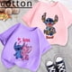 thumbnail image 2 of Camiseta de algodón con estampado de dibujos animados para niños y niñas de 1 a 9 años, ropa de verano para niños, camisetas de manga corta con cuello redondo de Disney, 2 of 5