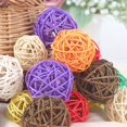 thumbnail image 4 of 5 bolas de ratán natural de forma redonda multicolor de 3 a 5 cm, bolas Sepak Takraw para decoración de bodas, cumpleaños, fiestas y Navidad, 4 of 5