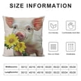 thumbnail image 5 of Square Decorative Throw Pillow Case Cushion Cover Cute Pink Pet Miniature Pig, 5 of 5