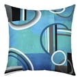 thumbnail image 2 of Geometric Pillow Covers 24x24 Inch Set of 2,Oil Painting Throw Pillow Covers Watercolor Cushion Cases,Geometry Circles Cushion Covers,Blue Green Black Grey Modern Artwork Decorative Pillow Covers, 2 of 7
