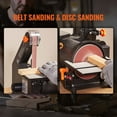 thumbnail image 6 of VEVOR Belt Sander, 5" Disc Sander and 1" x 30" Belt Sander Combo with 2.5A Induction Motor 3500RPM, Powerful Woodworking Bench Sander with 0-45° Adjustable Cast Aluminum Work Table, 6 of 9