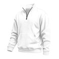 thumbnail image 2 of Mens Quarter Zip Pullover Long Sleeve Fall Sweatshirt with Kangaroo Pocket Sporty Hiking Outdoor Tops, 2 of 9