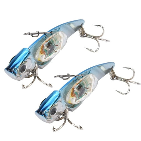 

FitBest 2Pcs LED Underwater Fishing Lure Light Night Lamp Attractor Bait Fish Tool Accessories