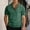 Dark Green, variant on T-Shirt for Man Short Sleeve Crew Neck Henley T-Shirt Basic Khaki Tshirt with Button Mens Shirts Casual