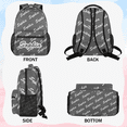 thumbnail image 3 of Jiaoprinted Gray Custom Backpack with Name Personalized Casual Daypack with Name Travel Back Pack Customized Gifts for Women Men, 3 of 7