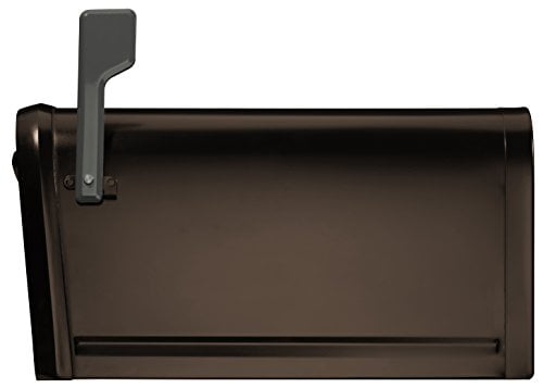 Architectural Mailboxes Oasis® 360™ Secure, Heavy duty, Steel Metal Post Mounted Mail Box for outside, Rubbed BronzeLarge Curbside Mailbox with Magnetic Latch & Lockable Double Doors
