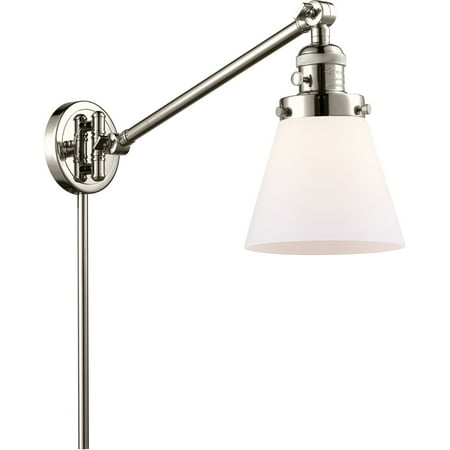 

Polished Nickel Tone Wall Sconces 8 Wide Steel/Cast Brass/Glass Medium Base 1 Light Fixture