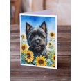 thumbnail image 2 of Cairn Terrier in Sunflowers Greeting Cards Pack of 8 7 in x 5 in, 2 of 3