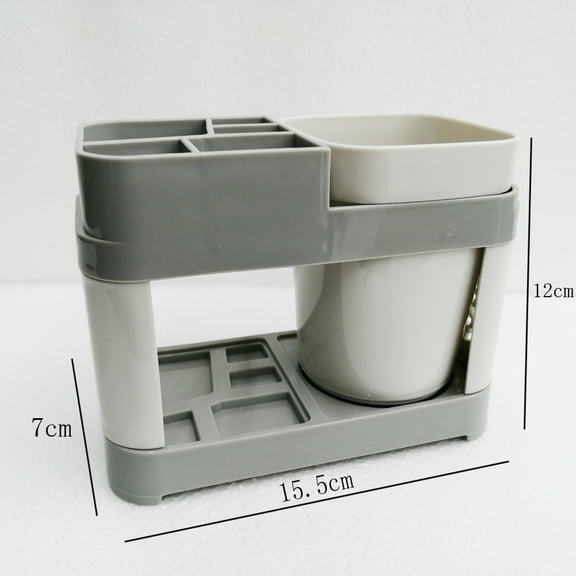 INTSUPERMAI Toothbrush Toothpaste Stand Holder Bathroom Storage with 1 Cup