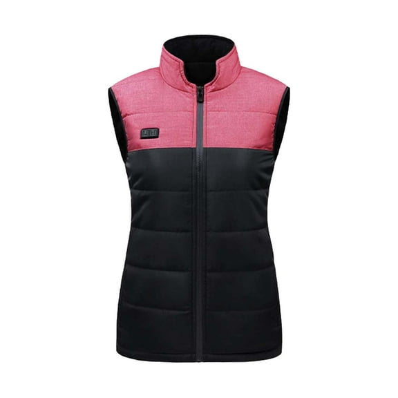 Pink XL Usb Heated Vest 9 Zone Dual Control Thermostatic Winter Wear With Power Bank Compatibility For Men And Women Indoor Outdoor Activities 1Pc 0.93 Lbs