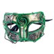 thumbnail image 1 of Accesorios de Máscara Salvador con correa elástica Máscara de fiesta media cara verde, 1 of 10