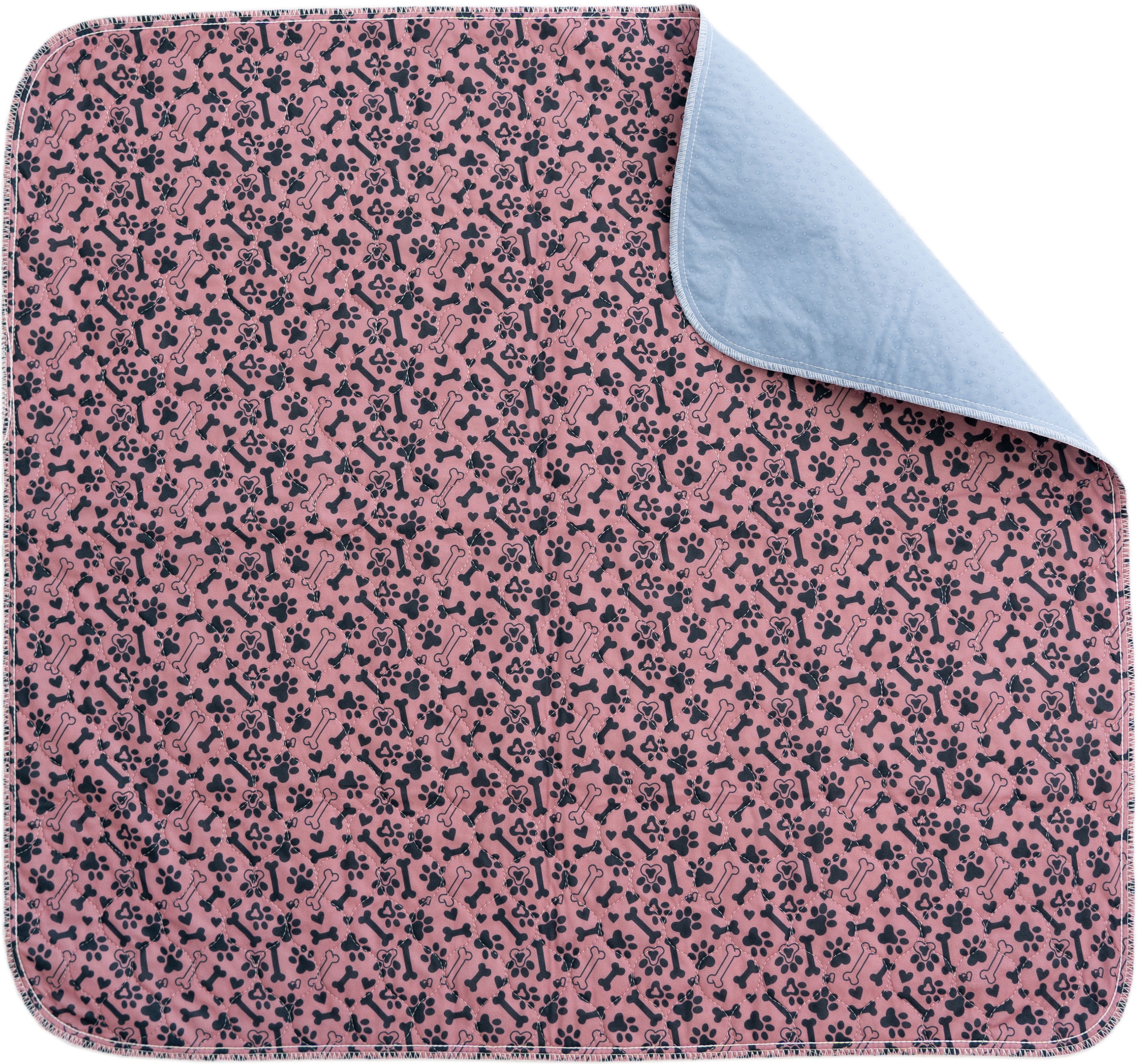 4pk - 36 x 41 Washable Pee Pads for Dogs Superior Reusable Puppy Pads Pet Training Pads - 100% Waterproof Dog Pee Pad Protects Against Urine Leakage Non-Slip Grip - Paws & Bones Print