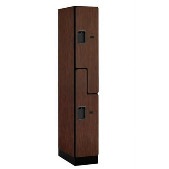 Salsbury 37161MAH Assembledlocker, 2 Tier, 12X21X76, Mahogany