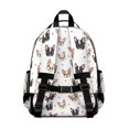 thumbnail image 2 of French Bulldog and Heart White Cute School Backpack Bag for School with Padded Back and Adjustable Shoulder Straps 15.25"x11.5"x5.25", 2 of 4
