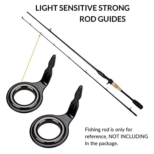 THKFISH Fishing Rod Guides Fishing Rod Repair Kit Baitcasting Rod Guides Cera...