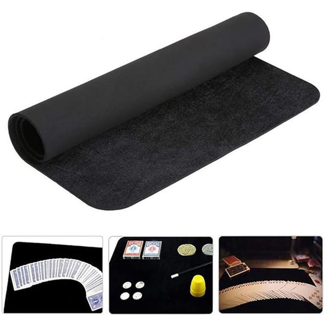 facefd Tapis de Deck de Cartes Professionnel Noir Gros Plan Accessoires de Magicien