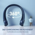 thumbnail image 3 of Portable Neck Fan, Hands Free, 360° Cooling,Wearable Quiet for Outdoor Indoor,4000mAh,3-Speeds, 3 of 6