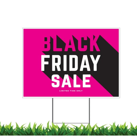 Friday Sale Sign, Retail Sale Sign, Yard Sign, 18x12, 24x18, 36x24, H-Stake Included, v1