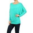 thumbnail image 2 of Moa Collection Women's Relaxed Fit Tunic Top Dolman Sleeve Knit Casual Style, 2 of 4