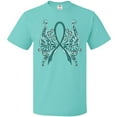 thumbnail image 3 of Inktastic Ovarian Cancer Awareness with Butterfly Ribbon Words T-Shirt, 3 of 5