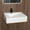 white, variant on GESIPOR 24x19 Bathroom Wall-Mount Vanity with Sink, Rectangular Vessel,Stone Resin,Modern Art Style