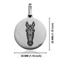 thumbnail image 2 of Stainless Steel Geometric Polygon Horse Animal Round Medallion Keychain Circle Ring, 2 of 2