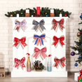 thumbnail image 2 of Lazo de lino de doble capa para decoración de árbol de Navidad, manualidades de lazo de cinta para el hogar, 1 piezas, 2 of 4