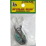 (3 pack) Crème 2 Spoiler Shad Swim Bait Lure, Black Back