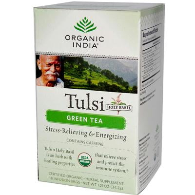 India Green Tulsi Tea (6x18 CT) (Best Green Tea In India)
