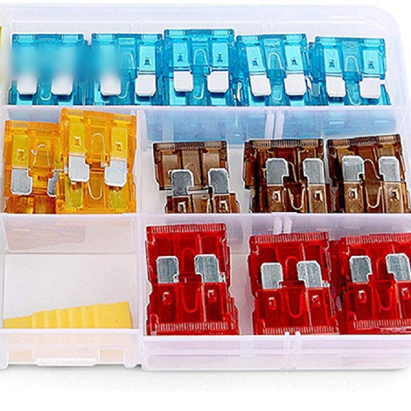 Zeiwohndc 130pcs Vehicle Fuses Holders With Dustproof Designs and Assorted Fuses