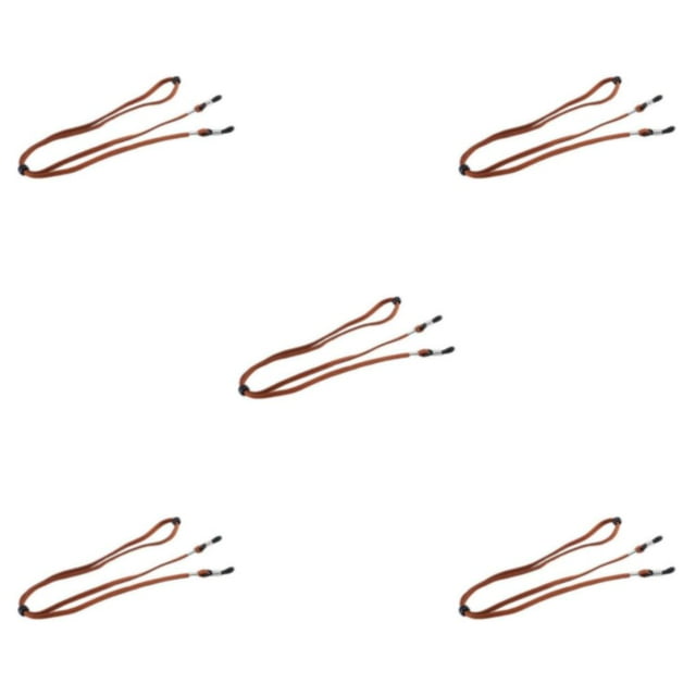 maskred Stretchy Universal Eyeglass Strap Non- for Slip Eyewear Retainer for Sports Dark Brown 26.77 Inch 5Set
