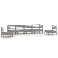 thumbnail image 2 of vidaXL 6 Piece Garden Lounge Set Grey Solid Pinewood, 2 of 11
