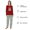 thumbnail image 2 of O Come Let Us Adore Him Matching Family Christmas Pajamas, Nativity Christian Family PJs, Plus Size Pajamas, Two Pockets, 2 of 7