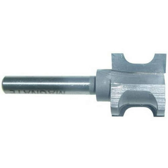 Magnate 5981 Double Easing Carbide Tipped Router Bit — 25/64" Opening; 9/64" Cutting Depth; 1/4" Shank Diameter; 1/8" Radius; 7/8" Overall Diameter; 1-1/4" Shank Length