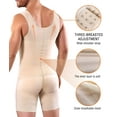 thumbnail image 4 of NonEcho Men Shapewear Tummy Control Full Body Shaper Slimming Bodysuit Plus Size, 4 of 4