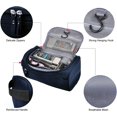 thumbnail image 4 of Vercord Mens Toiletry Bag Wash Travel Small Shaving Dop Kit Shower Bathroom Ditty Hygiene Bag Navy Blue, 4 of 6