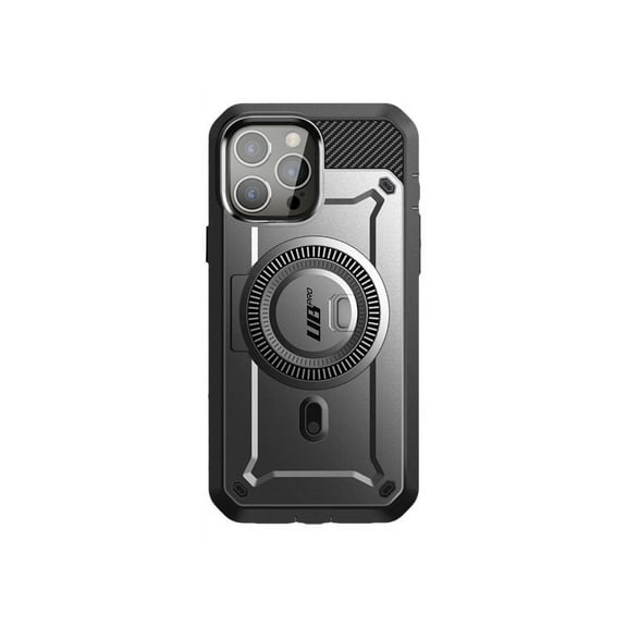 SUPCASE Unicorn Beetle Pro Mag Case for iPhone 14 Pro Max 6.7", Compatible with MagSafe Full Body Rugged Case with Built-in Screen Protector & Kickstand & Belt-Clip (Black)