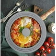 thumbnail image 4 of Universal Lid for Pots, Pans and Skillets, Tempered Glass with Silicone Rim Fits All 9 to 11 Inch Diameter Cookware, Replacement Lid, Grey, 4 of 9