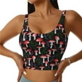 thumbnail image 3 of Goofa Red Mushrooms Printed Sports Bras for Women, High Impact Running Bra Workout Crop Tank Tops Longline Sports Bra Push up-Medium, 3 of 9