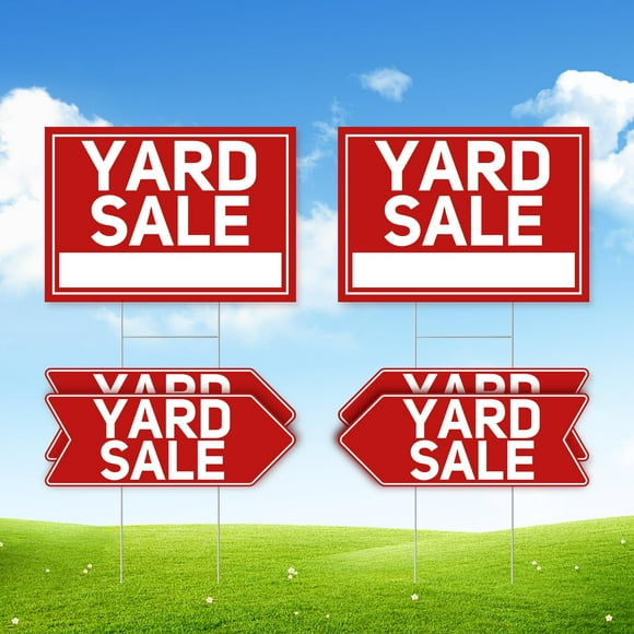 Carteles Yard Sale ComboJoy de 17 x 12 y 17 x 6 pulgadas, impermeables