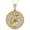 Yellow Gold Finish, variant on Real Genuine 3.00 Cwt Moissanite Diamond Zodiac Astrology Birth Sign Lucky Aquarius Water Bearer Horoscope 14K Gold Finish Pendant Charm Set