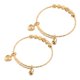 thumbnail image 1 of GOOHOCHY 2 pulseras para bebé: brazalete ajustable con cuentas y dijes - Pulseras/tobilleras para niños pequeños - Joyas bañadas en oro para bebés, niñas y niños, 1 of 8