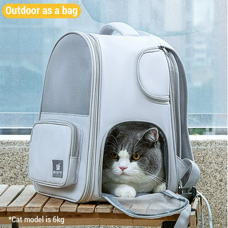 Cat Carrier Expandable Pet Backpack Carrier for Cats up to 13lbs Dogs up to 11lbs Cat Dog Carrier Backpack for Travel Hiking